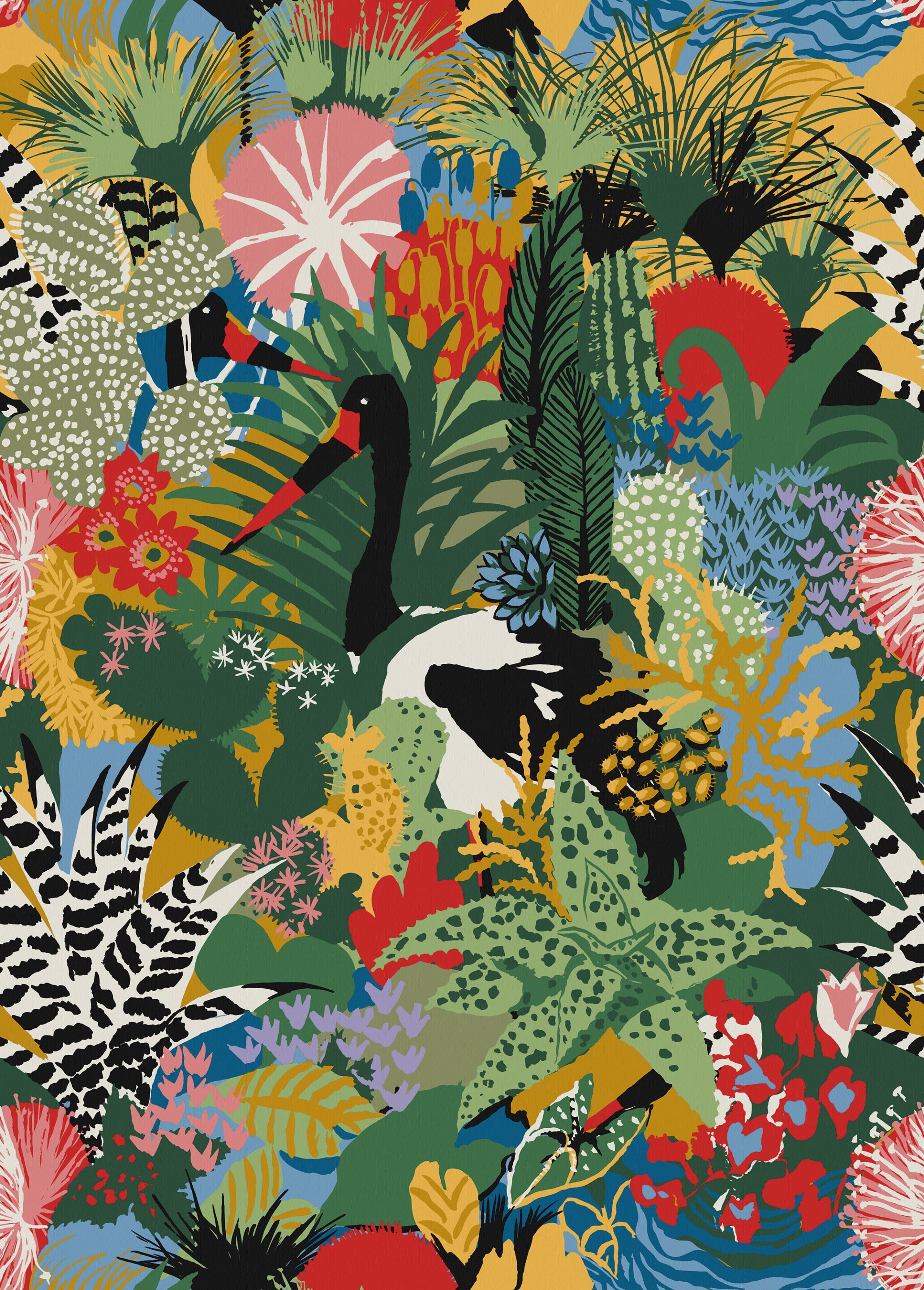 Тропические обои Inkiostro Bianco GIUNGO BONGO ARCH-00024399 - Вид №1