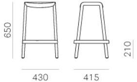 Pedrali Штабелируемый табурет из полипропилена Dome sun-id-1348689 - Вид №8