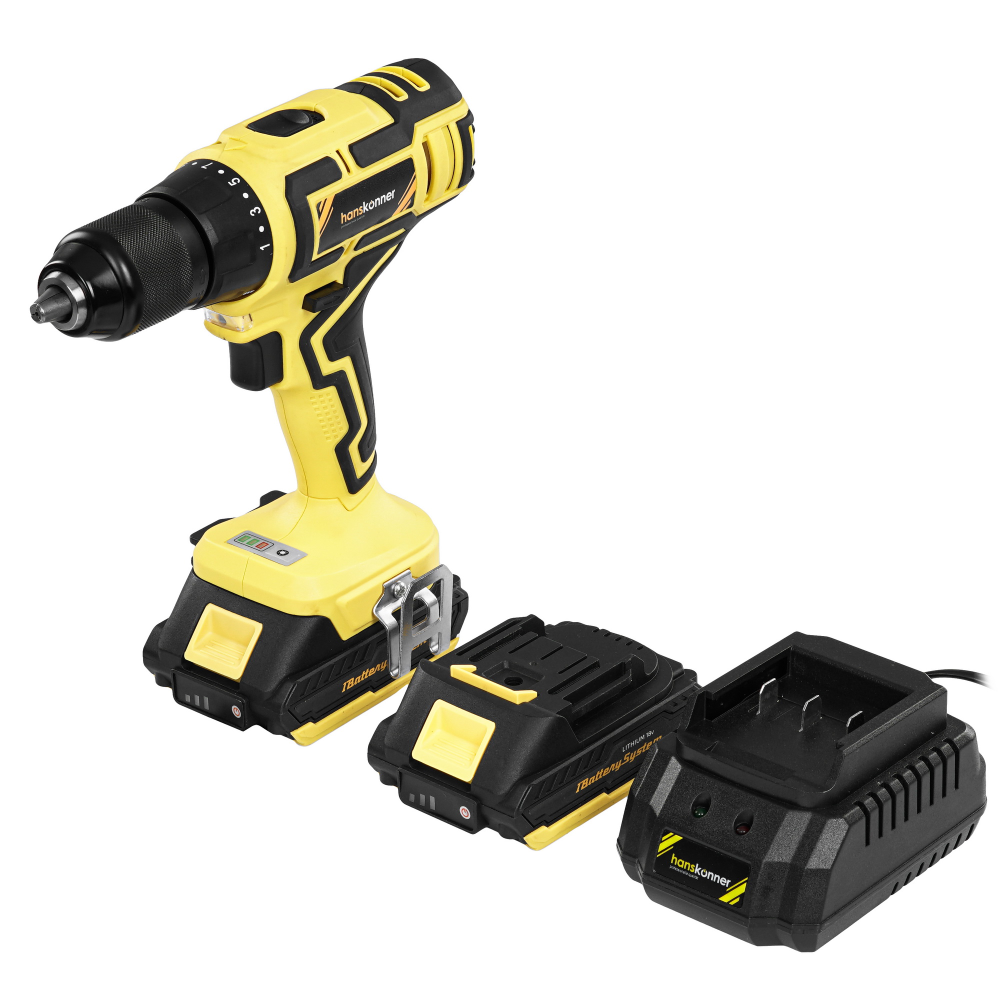 Дрель-шуруповерт Hanskonner HCD1855R 1BatterySystem 1BatterySystem 18V 9127185 STDN-0107663 - Вид №1