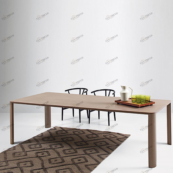 СТОЛ ОБЕДЕННЫЙ ИЗ КАМНЯ MAHON 210X90 СМ SAND BROWN Neutra Design MT2109011