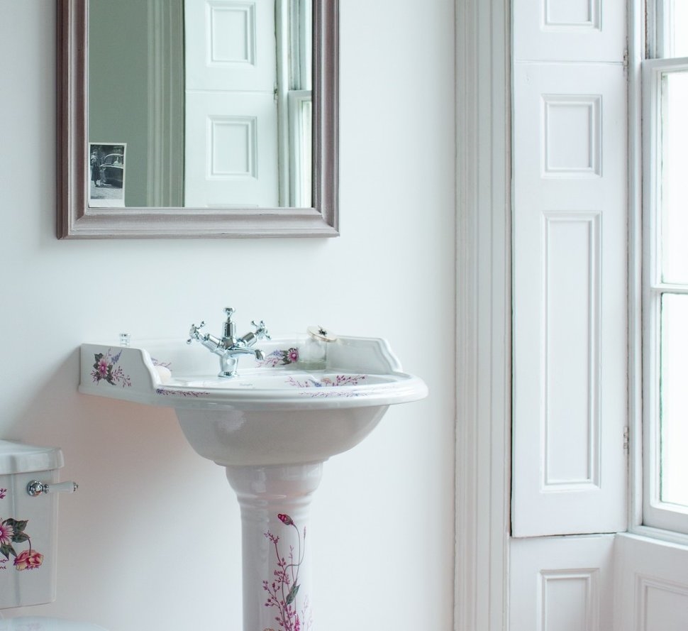 Cмеситель для раковины на 1 отверстие с кнопкой Click-Clack [CL6]  Burlington T12-QT, W11, T1  - Вид №8