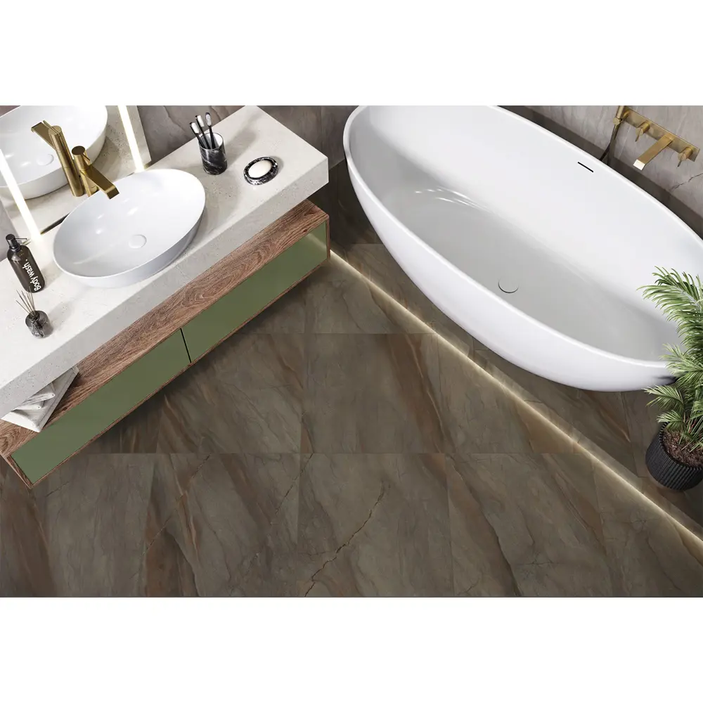 Глазурованный керамогранит Alma Ceramica Calipso 44 60x60 см 1.8 м² матовый цвет коричневый STLM-2003466