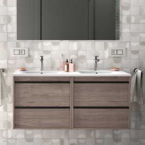 84959 SALGAR Мебель для умывальника ATTILA 1200 ETERNITY OAK + Раковина Робл Вечность