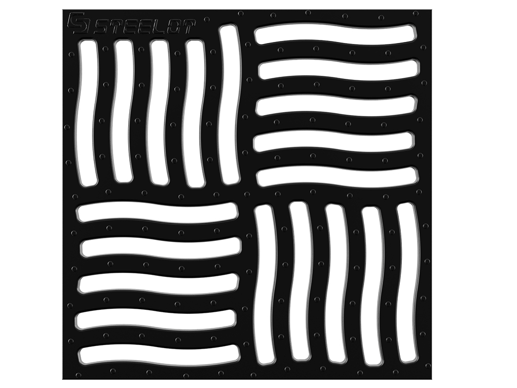 P3030AC Решетка чугунная SteeStart щелевая 300х300 С250 ГеоПластБорд GPBST-206 - Вид №1