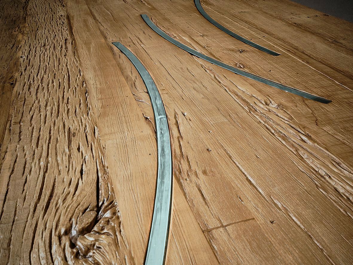 Прямоугольный обеденный стол из дерева и стекла Naturedesign Origin ARCH-00024494 - Вид №4