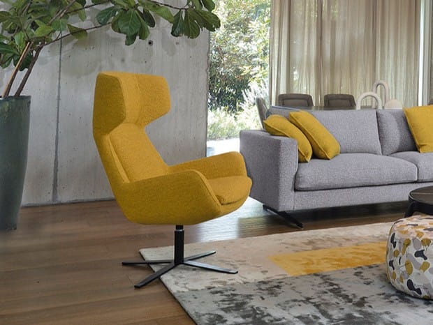 Тканевое вращающееся кресло с подлокотниками CTS SALOTTI GRACE ARCH-00143440