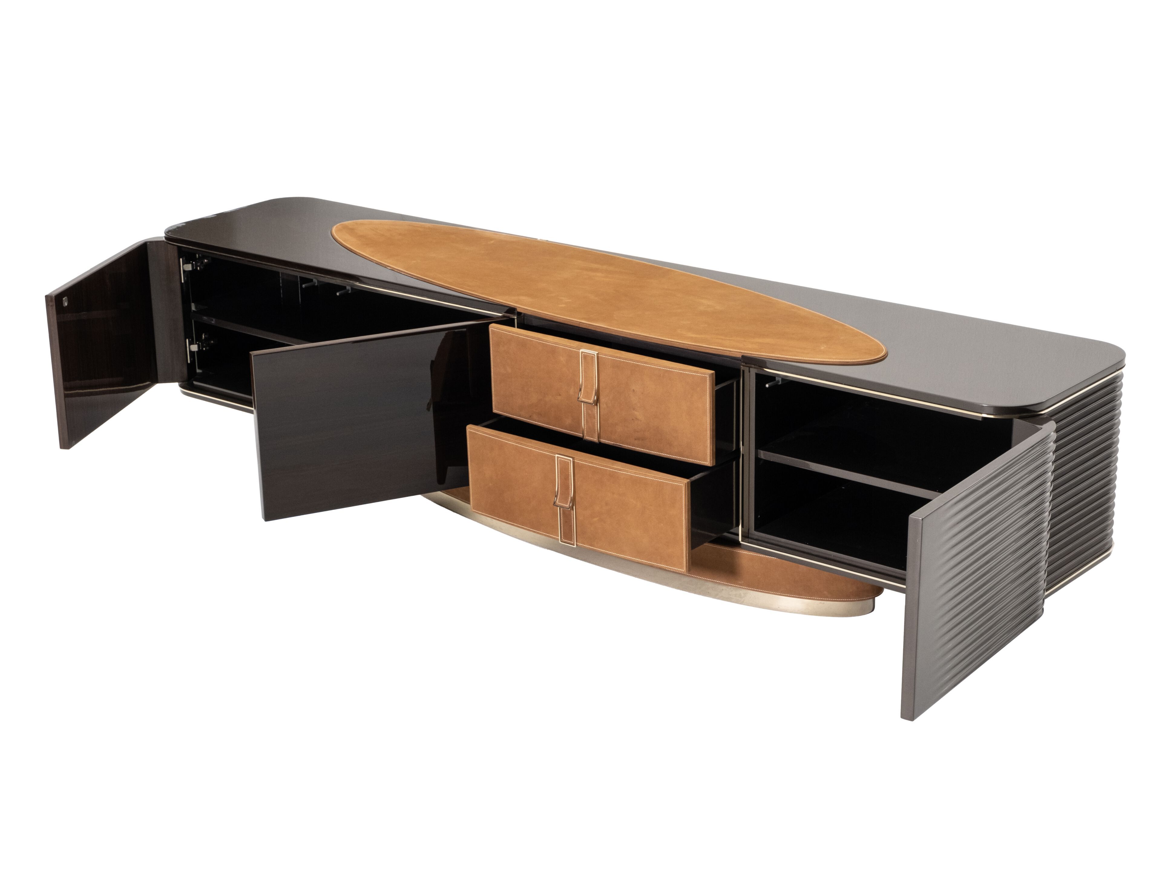 Низкий шкаф для телевизора с ящиками Zebrano Niks ARCH-00121095 - Вид №2