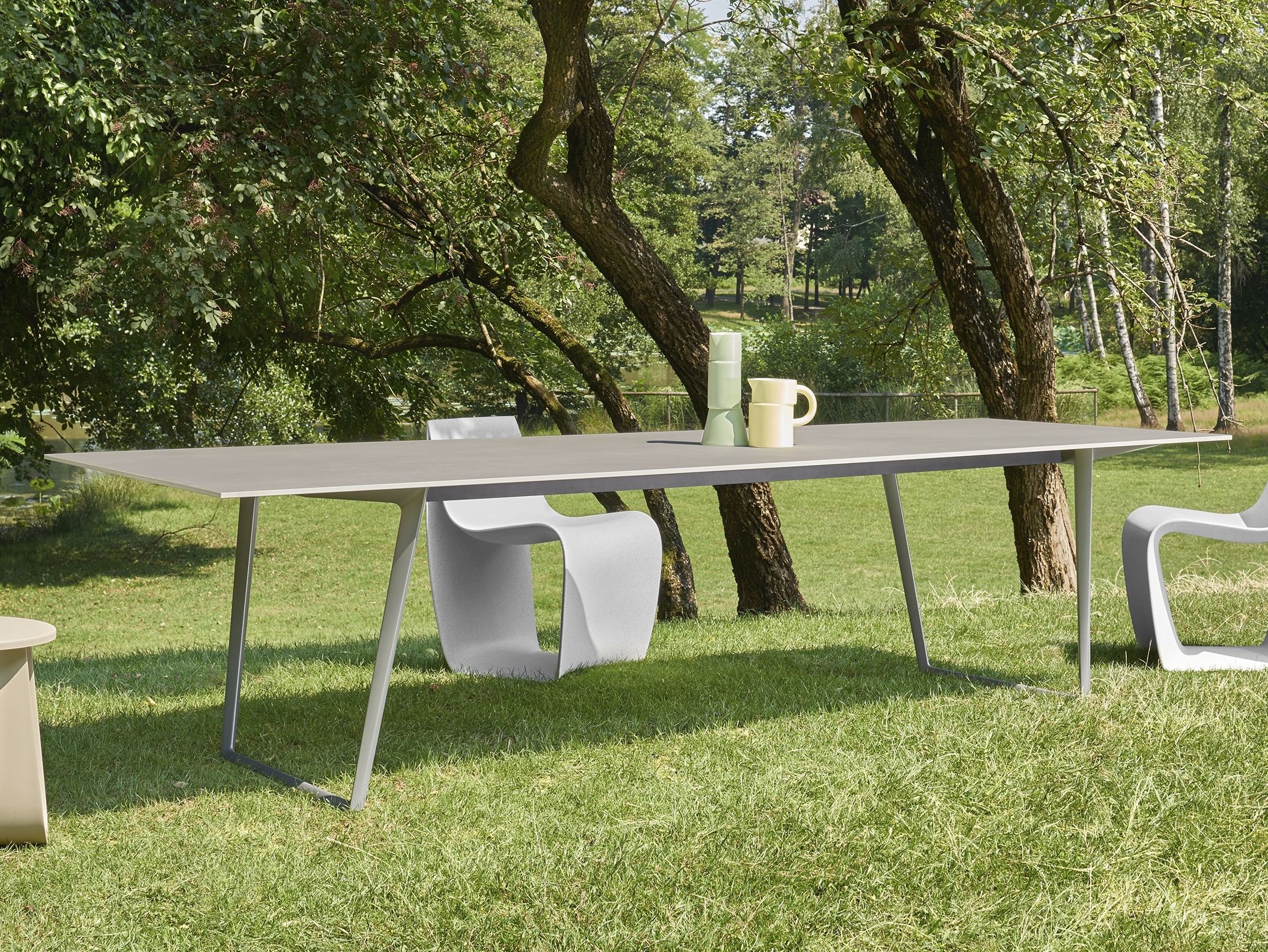 Савойский каменный прямоугольный садовый стол MDF Italia Axy ARCH-00122250 - Вид №1