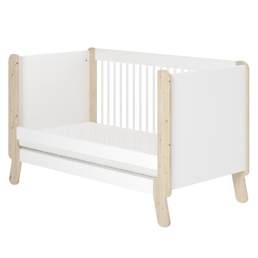 Кроватка детская Flexa Näst, белая с лакированными ножками 800180280 - Вид №2