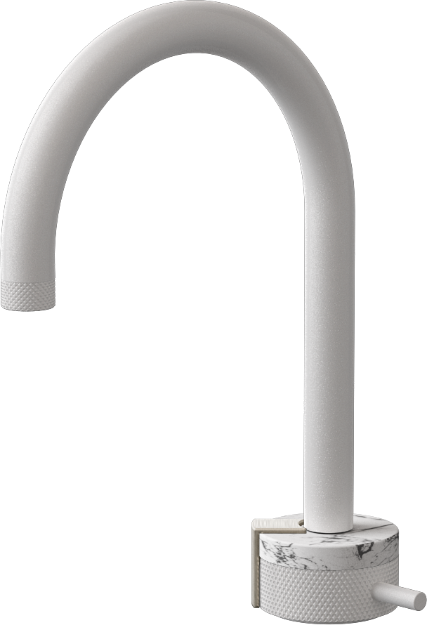 E-11502-R2MW-L2SN-WT Однорычажный прогрессивный смеситель для раковины - излив 16см GRAFF MOD+