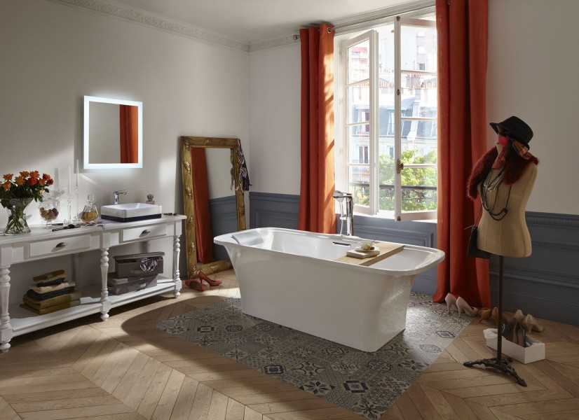 E97367-CP Однорычажный напольный смеситель для ванны/душа Jacobdelafon AVID Santreyd - Вид №1