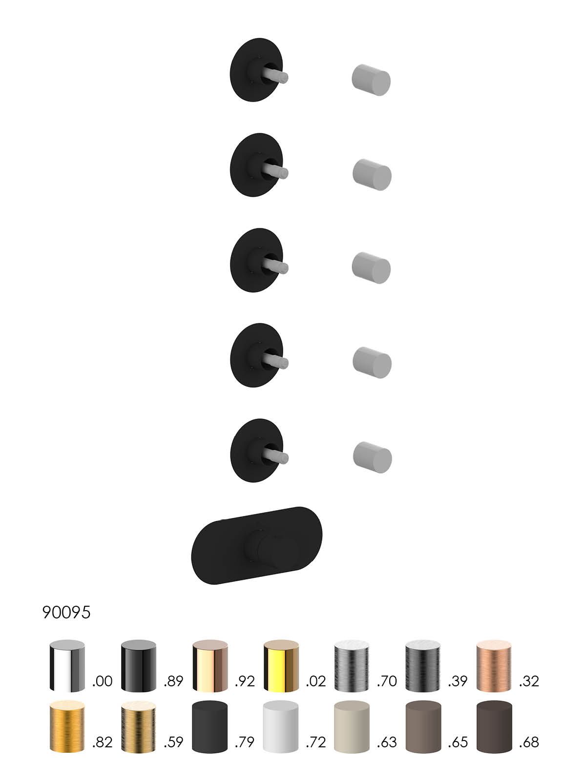 Термостатический смеситель для душа с 6 отверстиями Rubinetterie Frattini отдельная эстетика ARCH-00103351 - Вид №7