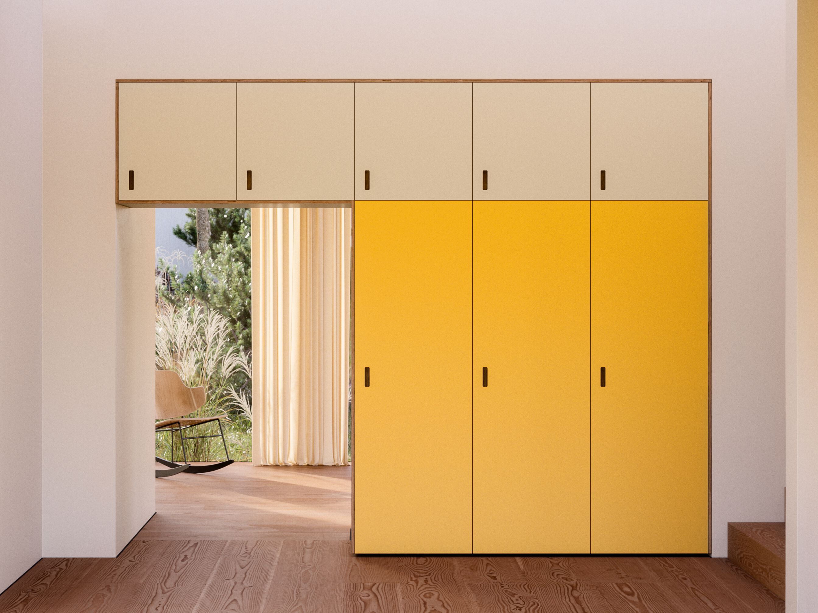 Ламинат секционный настенный шкаф Neuvermoebelt SMART LINE FURNITURE ARCH-00042992 - Вид №1