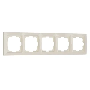 Рамка для розетки Werkel Snabb Basic 5 постов цвет слоновая кость