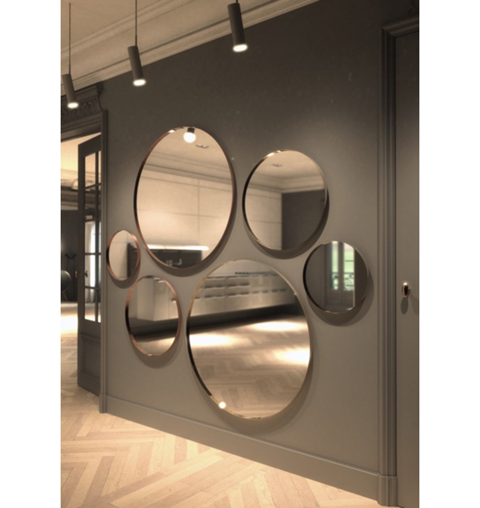 FROST Зеркало круглое 4134, Ø40cm » медь Нержавеющая сталь Медь U4134-C  - Вид №3