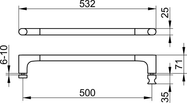 11508010502 Pучка двери душевого ограждения KEUCO Edition 400 - Вид №2
