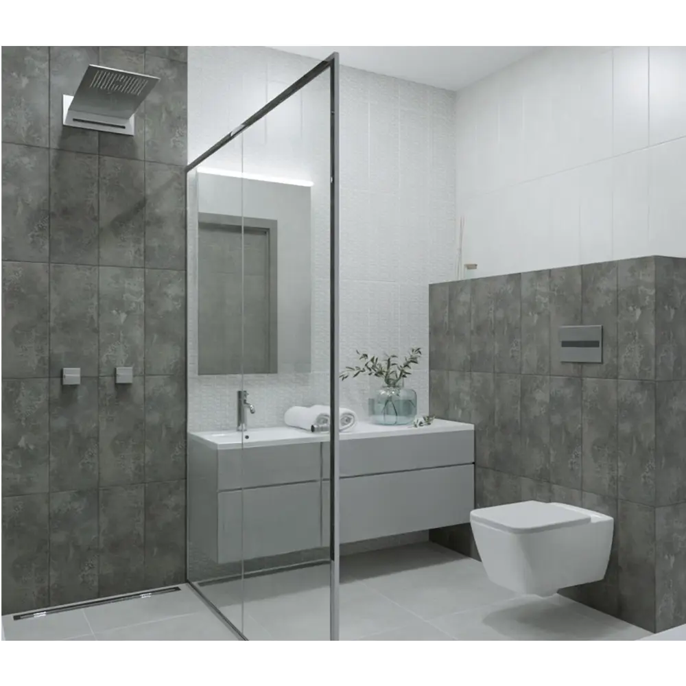 Плитка настенная Azori Trent 20.1x50.5 см 1.52 м² матовая цвет серый STLM-2129099 - Вид №3