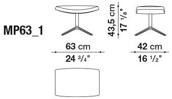 B&B Italia Вращающееся кресло из ткани с 4 спицами и высокой спинкой Metropolitan sun-id-1409522 - Вид №6