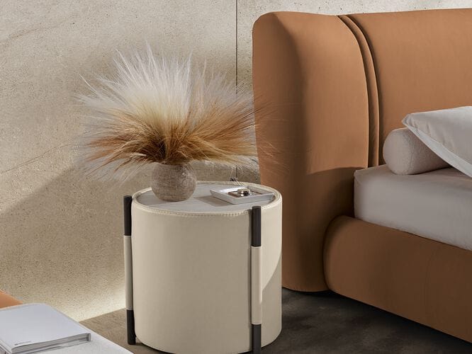 Двуспальная кровать из ткани с мягким изголовьем Max Divani Ember ARCH-00145732 - Вид №7