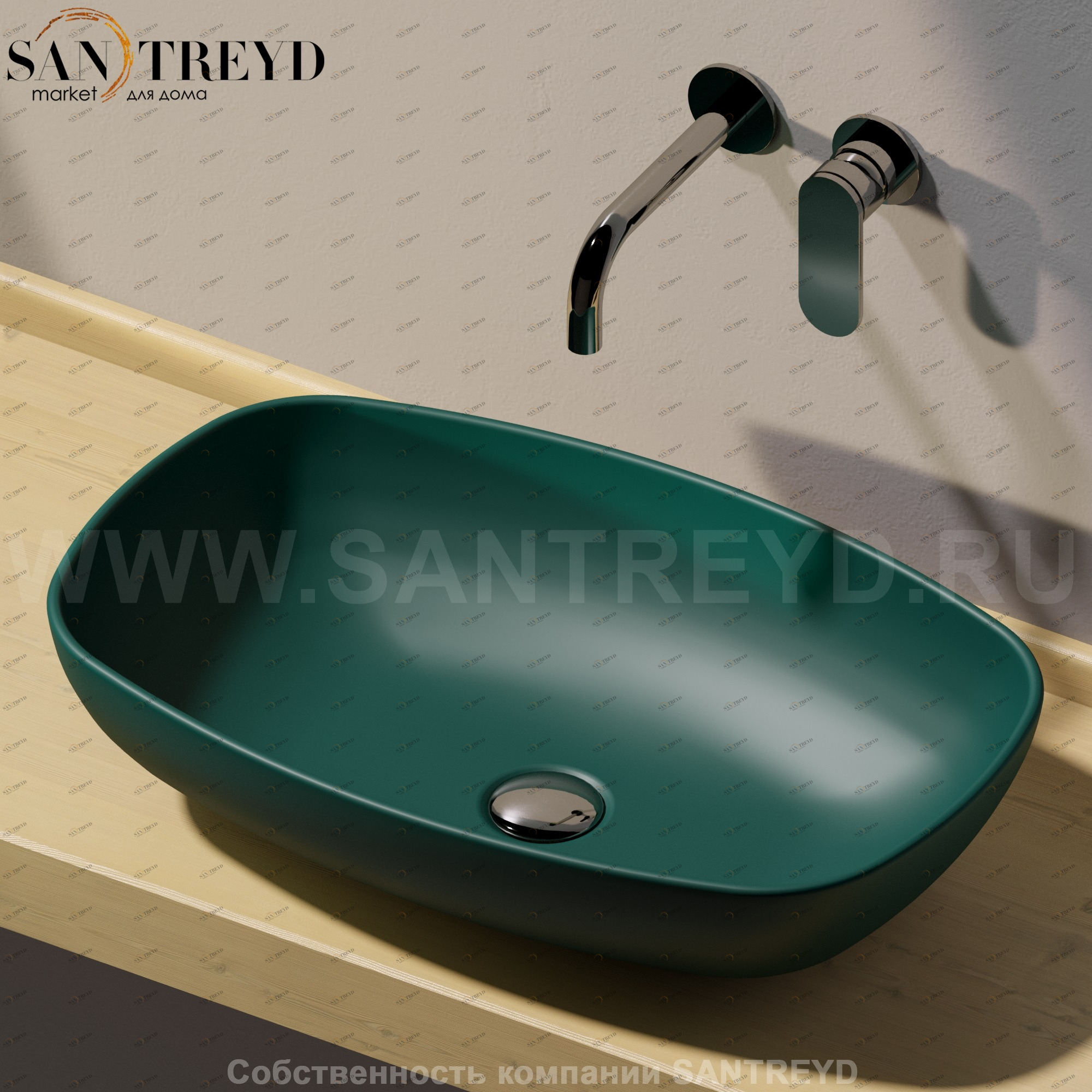 ND60A5020 Накладная раковина на столешницу  прямоугольная Ceramica Flaminia Nuda