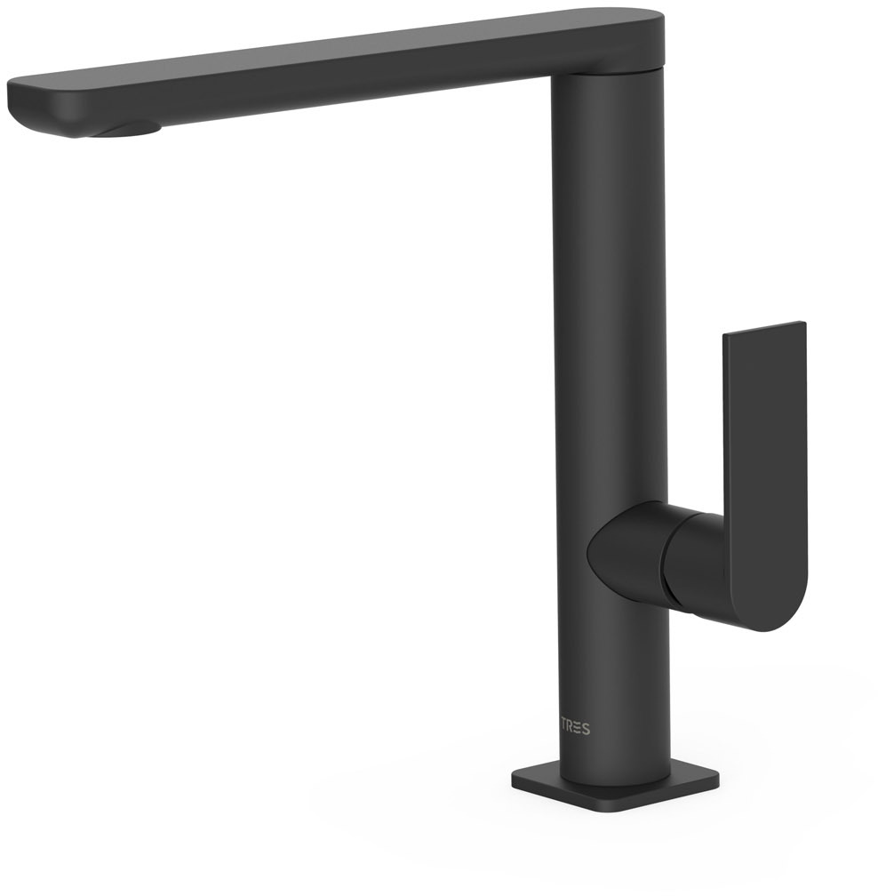 Смеситель для умывальника LOFT High с одной ручкой и боковым рычагом-20020502NM TRES