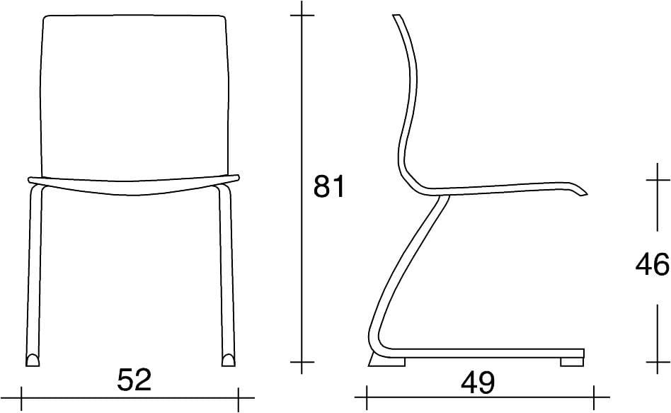 Многослойный консольный штабелируемый стул с подлокотниками TALIN Webwood ARCH-00009218 - Вид №2