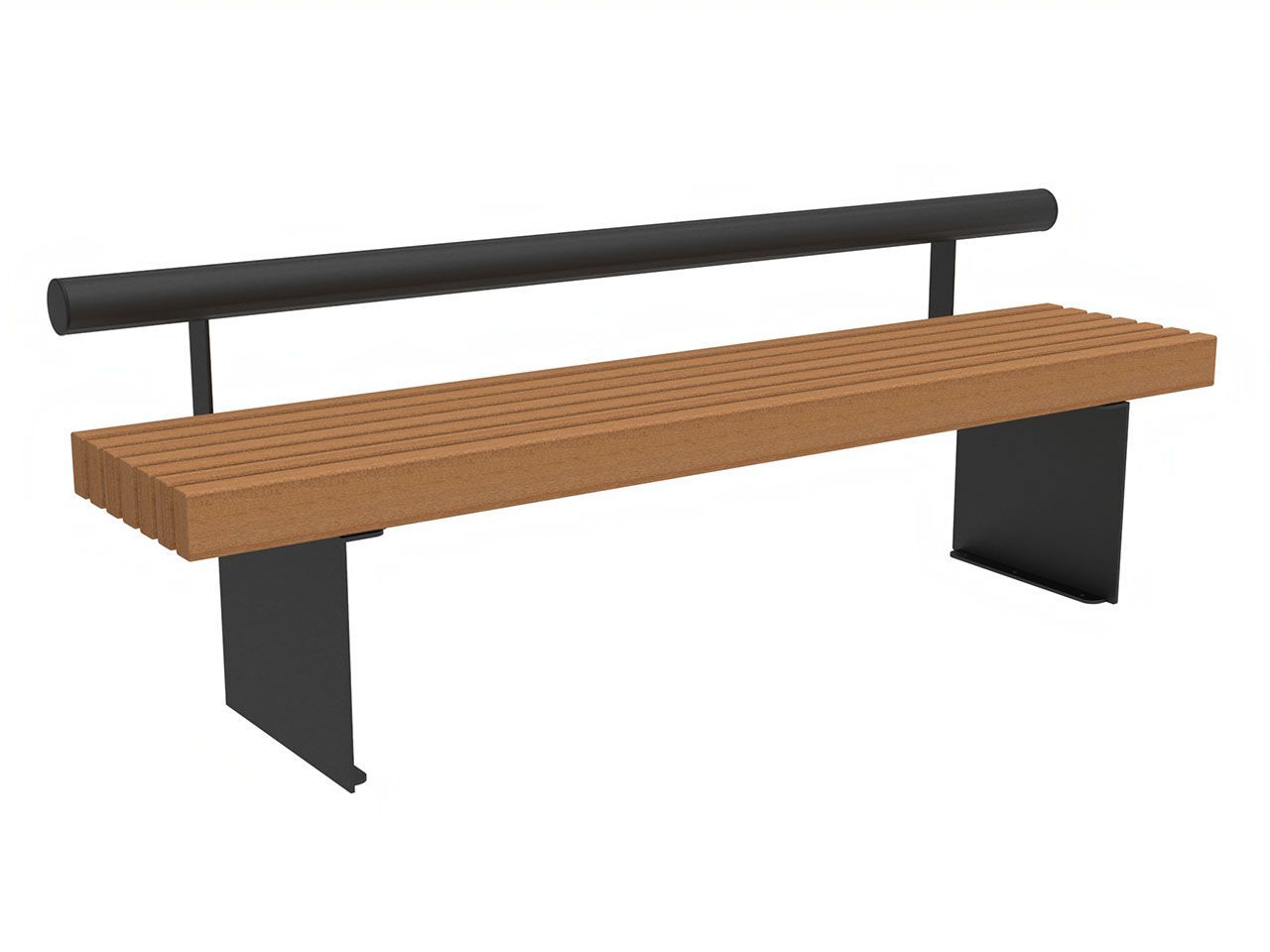 Скамья из окуме со спинкой Lazzari дольмен ARCH-00090444 - Вид №8