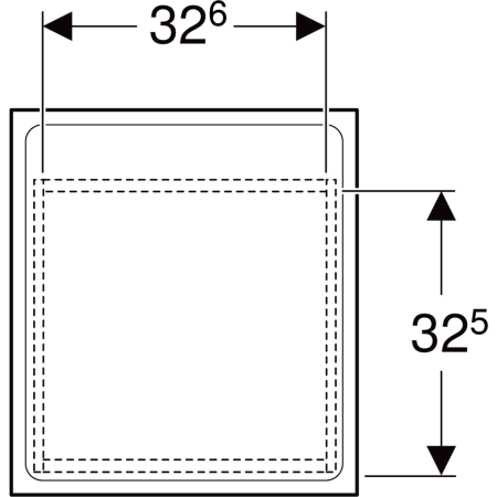 501.913.JK.1 Боковой шкафчик Geberit Renova Plan с одним выдвижным ящиком Geberit  - Вид №2