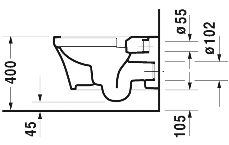 2561090000 Подвесной унитаз настенный Белый Duravit P3 Comforts Германия - Вид №3