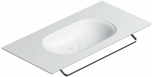 1100HZBM Подвесная раковина настенная консольная овальная CERAMICA CATALANO  белая