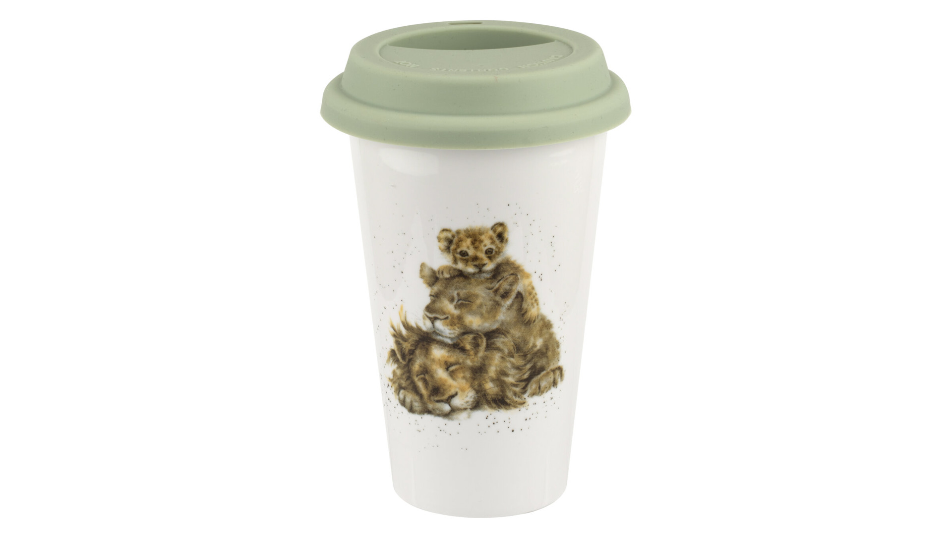 10669761 Royal Worcester Термокружка Royal Worcester "Забавная фауна.Львиный прайд" 310мл Фарфор  - Вид №1