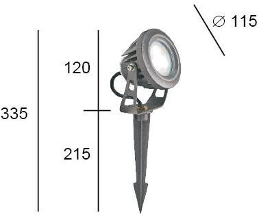 Terzo Light Регулируемый алюминиевый светодиодный проектор для улицы Tech V4143600 - Вид №3