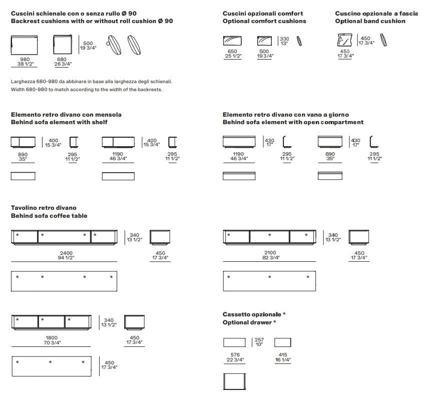 Ткань диван Poliform Westside ARCH-00032364 - Вид №7