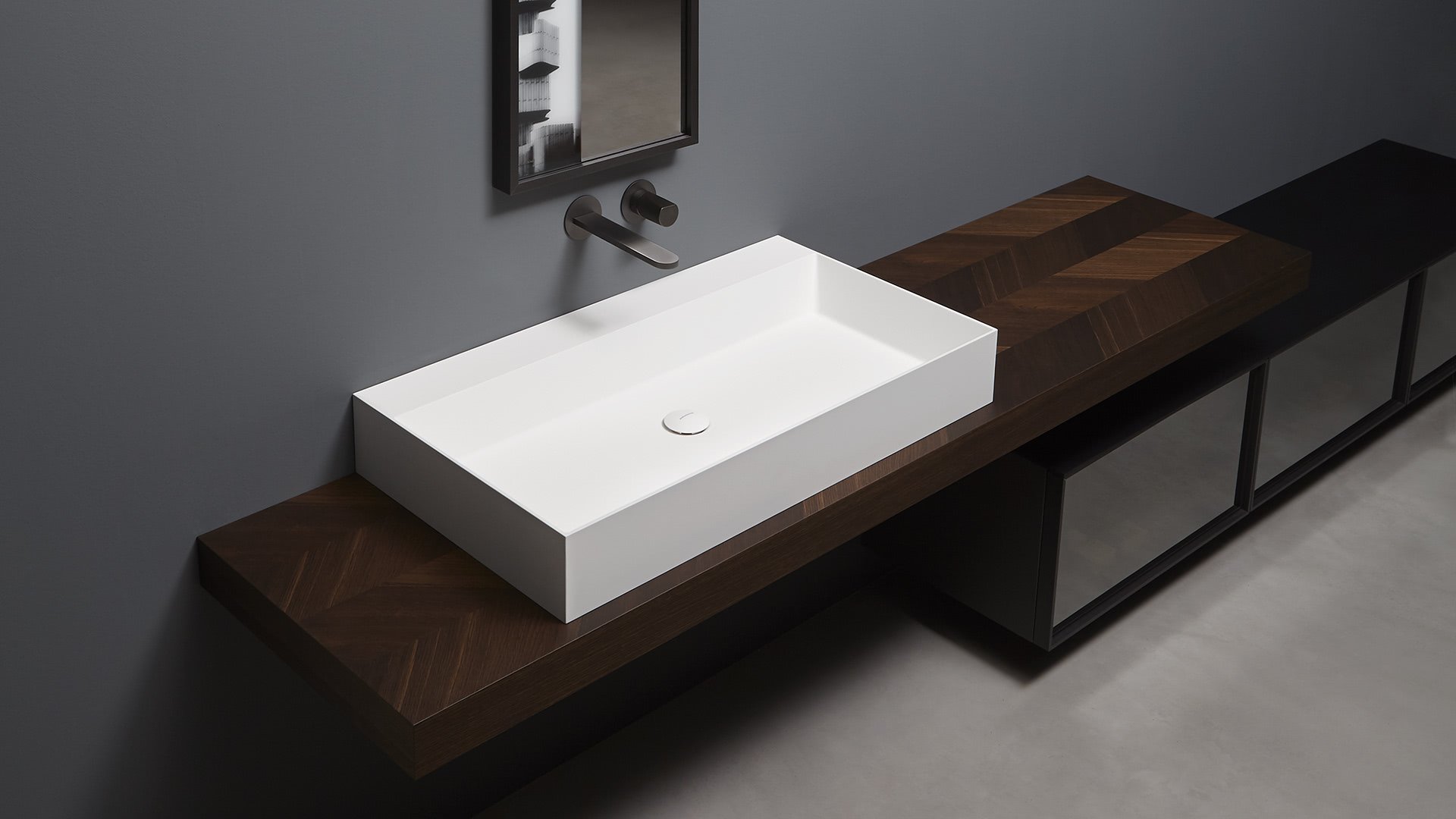 Gestomood Подвесная раковина настенная прямоугольная Antoniolupi  белая  - Вид №7