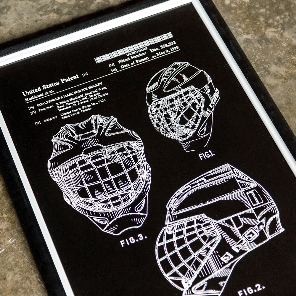 896519438_1818 Арт-постер «Патент на маску хоккейного вратаря» Object Desire  - Вид №2