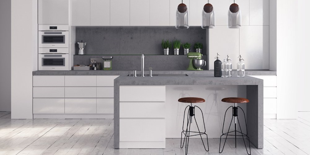 BetOn Стол-тумба островной из бетона для кухни МЕБЕЛЬ ИЗ БЕТОНА CF401 - Вид №3