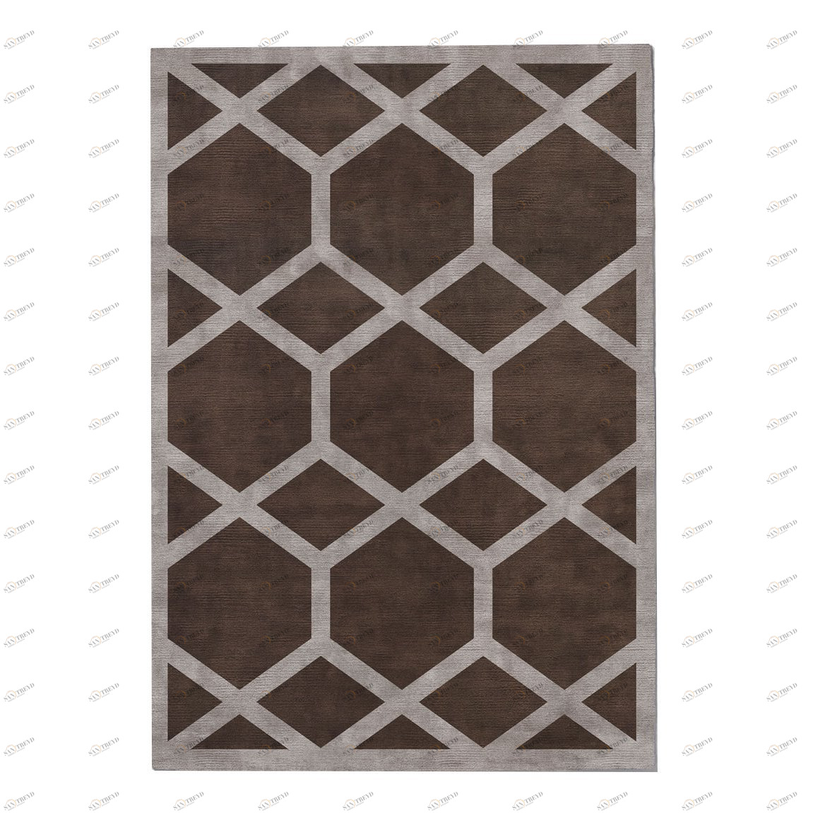 Ковер Ashton Cocoa 200x290 коричневый RUGBERRY ДИЗАЙНЕРСКИЕ, AHSTON 326032 Серый;коричневый 