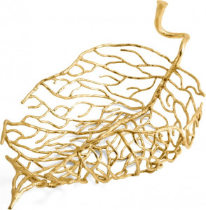 10663703 Michael Aram Блюдо Michael Aram Осенние листья 44см, латунь Латунь