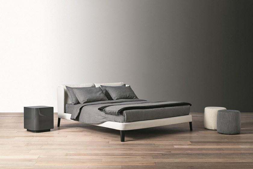 Meridiani Двуспальная кровать из ткани с мягким изголовьем sun-id-1413036 - Вид №2