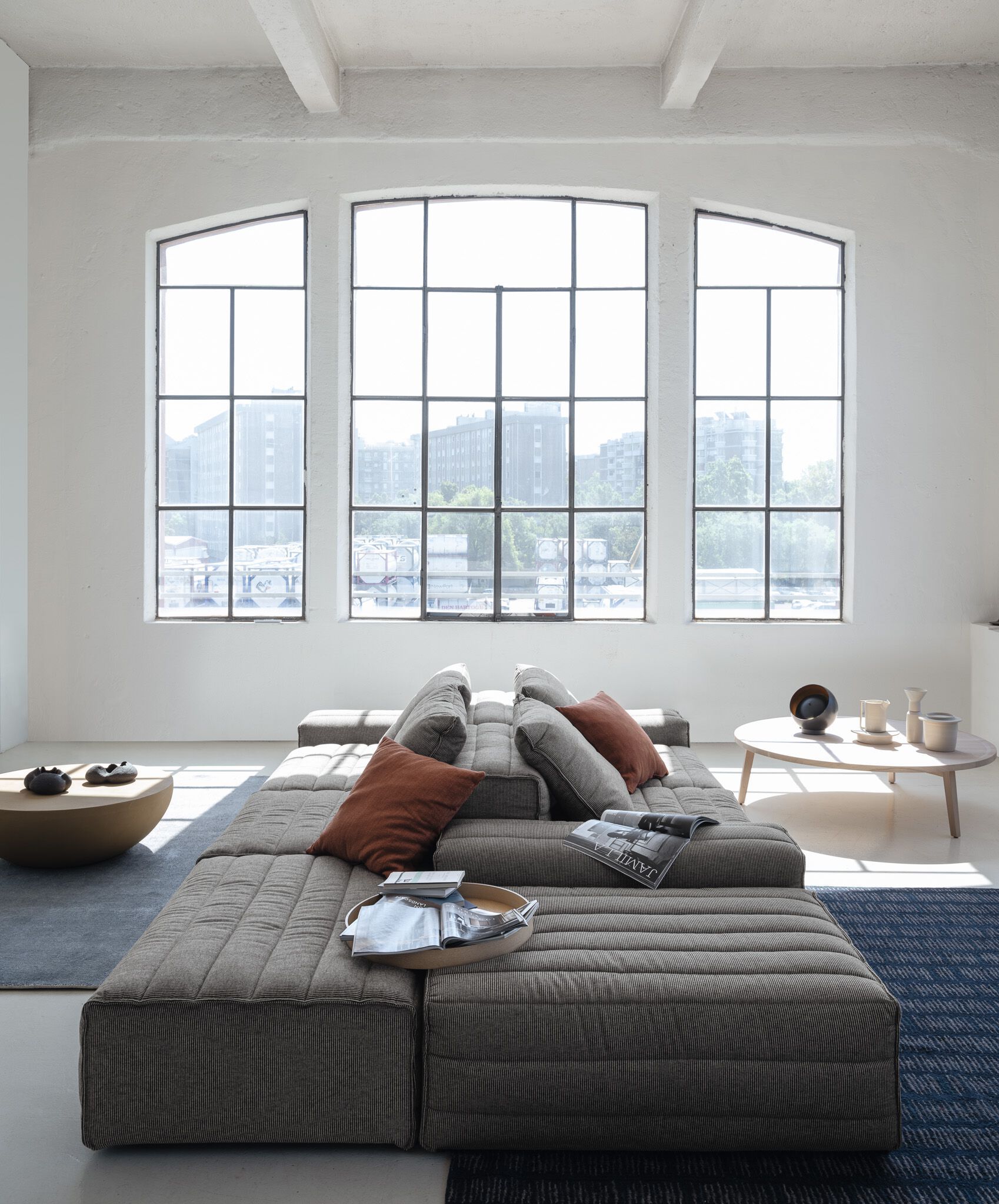 Модульная ткань двухсторонний диван Gervasoni Samet ARCH-00075820 - Вид №3