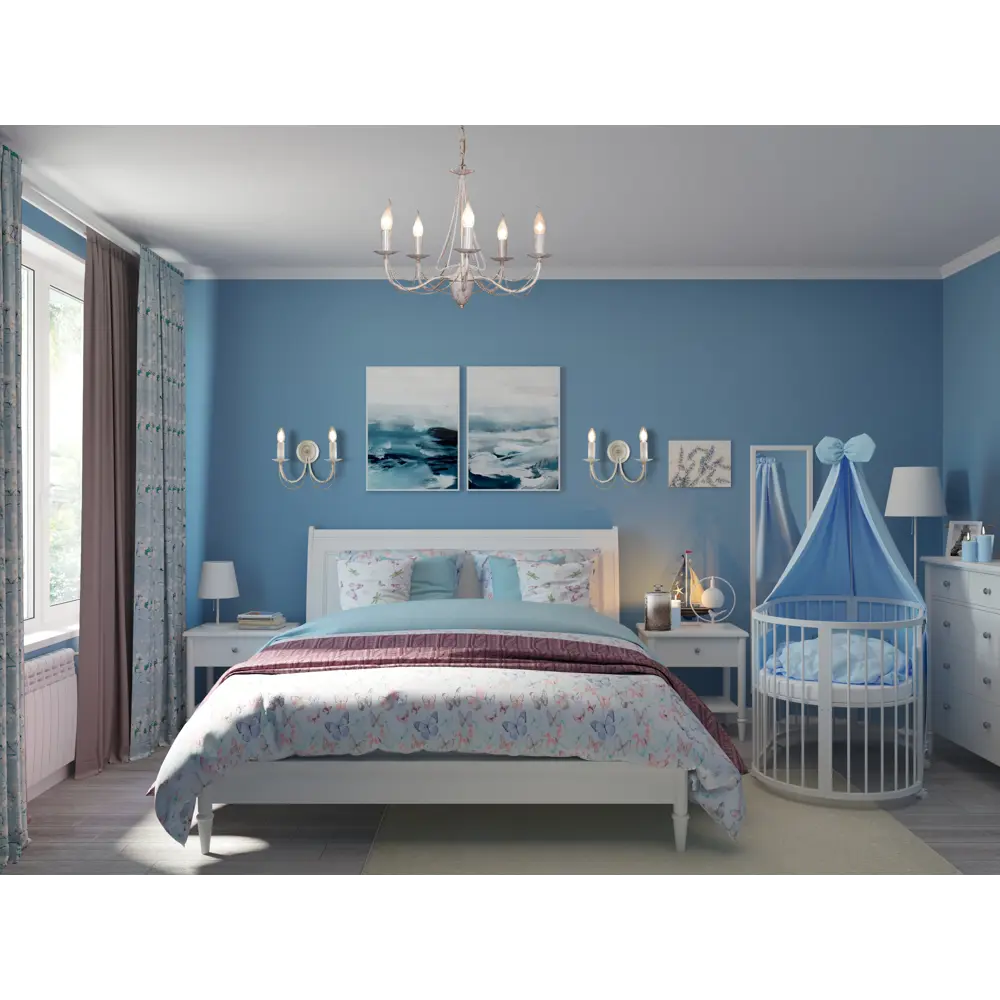 Подушка «Бархат», 40х40 см, цвет серый/голубой LINEN WAY STLM-2082640 - Вид №7