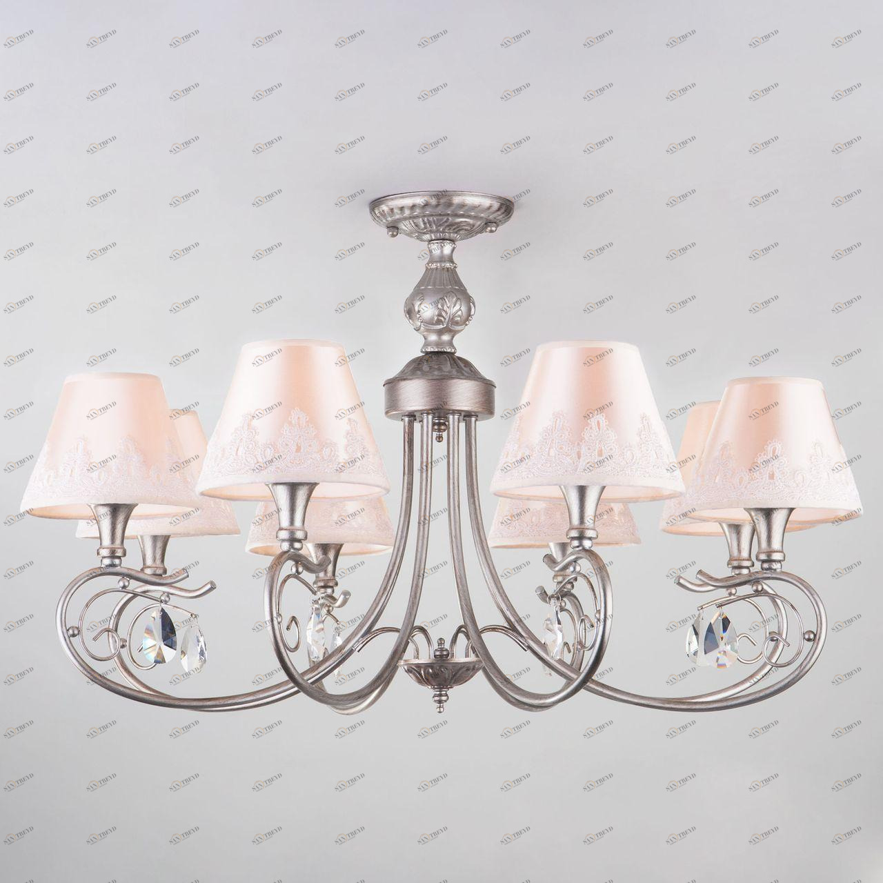 Потолочная люстра Eurosvet Incanto 60069/8 серебро EUROSVET ДИЗАЙНЕРСКИЕ, INCANTO 184390 Бежевый 