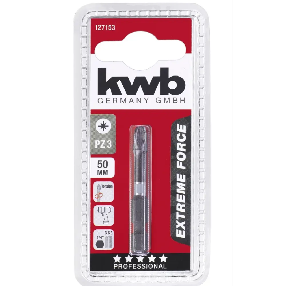 Бита ударная KWB 127153 PZ3x50 мм Santreyd STLM-2002478 - Вид №1