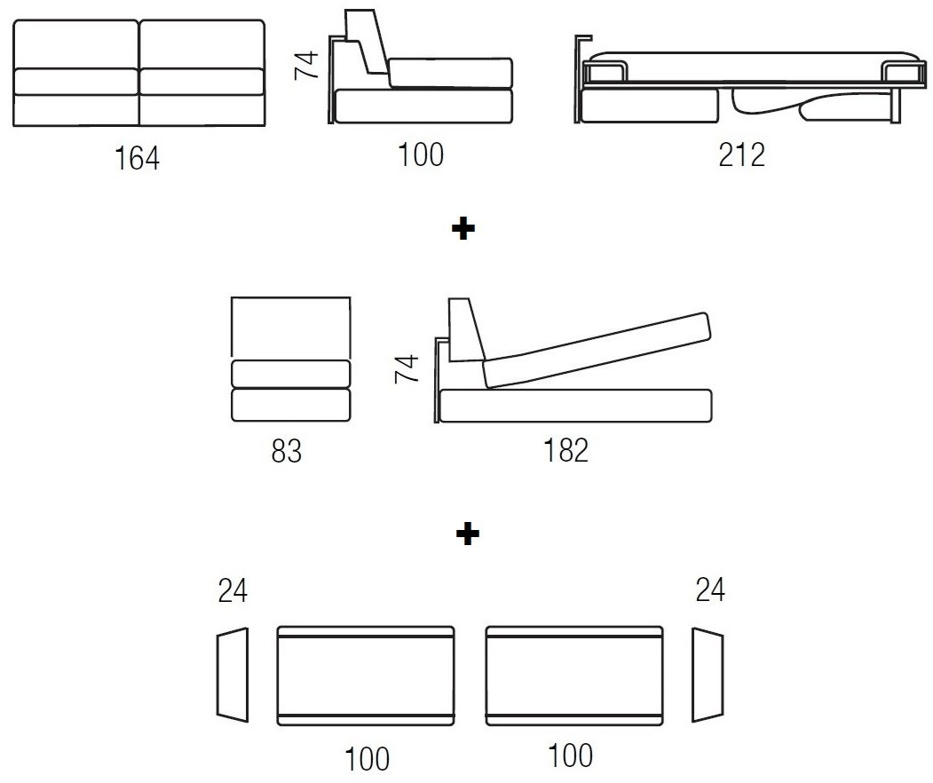 Milano Bedding Диван-кровать с шезлонгом Melvin sun-id-1436849 - Вид №2