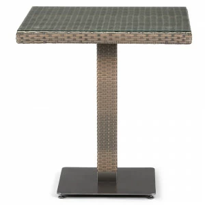 Кофейный столик, искусственный ротанг светло-коричневый 70х70 см AFINA МЕБЕЛЬ ДЛЯ ЛЕТНЕГО КАФЕ 130424 Коричневый