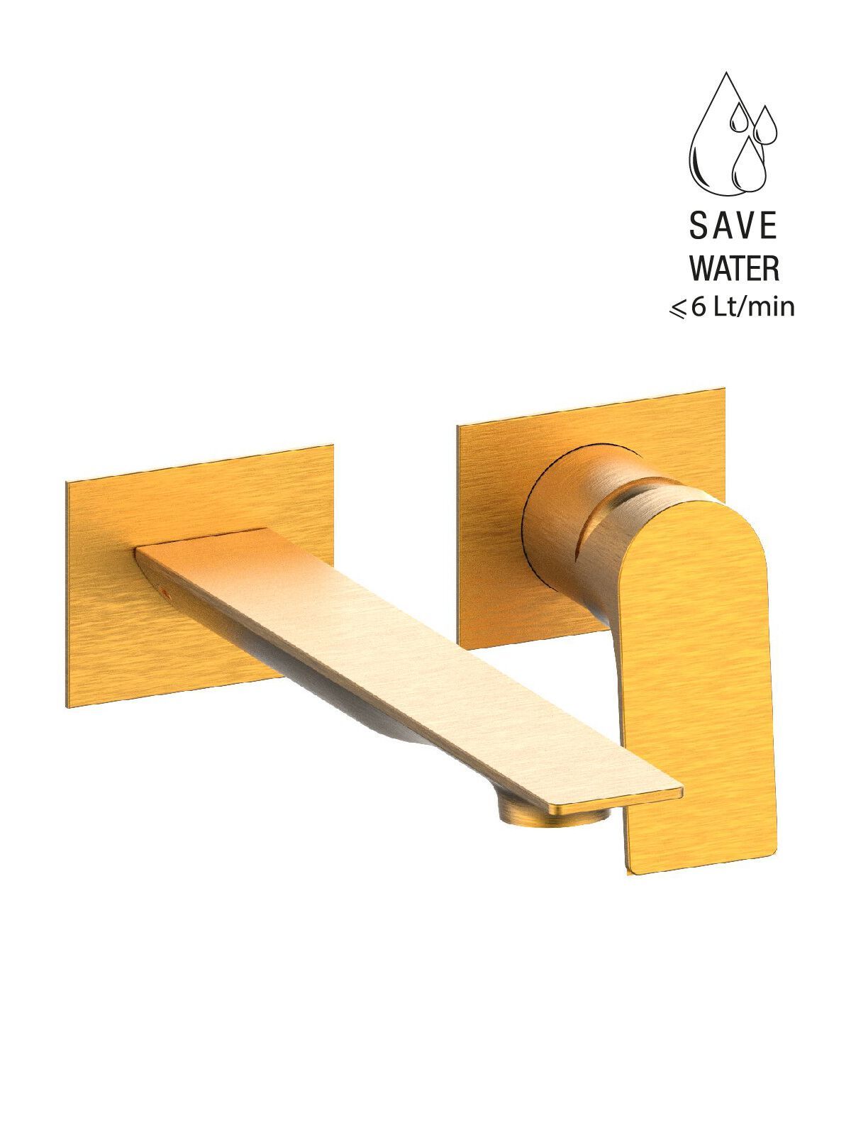 Однорычажный настенный смеситель для раковины с 2 отверстиями Rubinetterie Frattini Narciso ARCH-00016649 - Вид №4