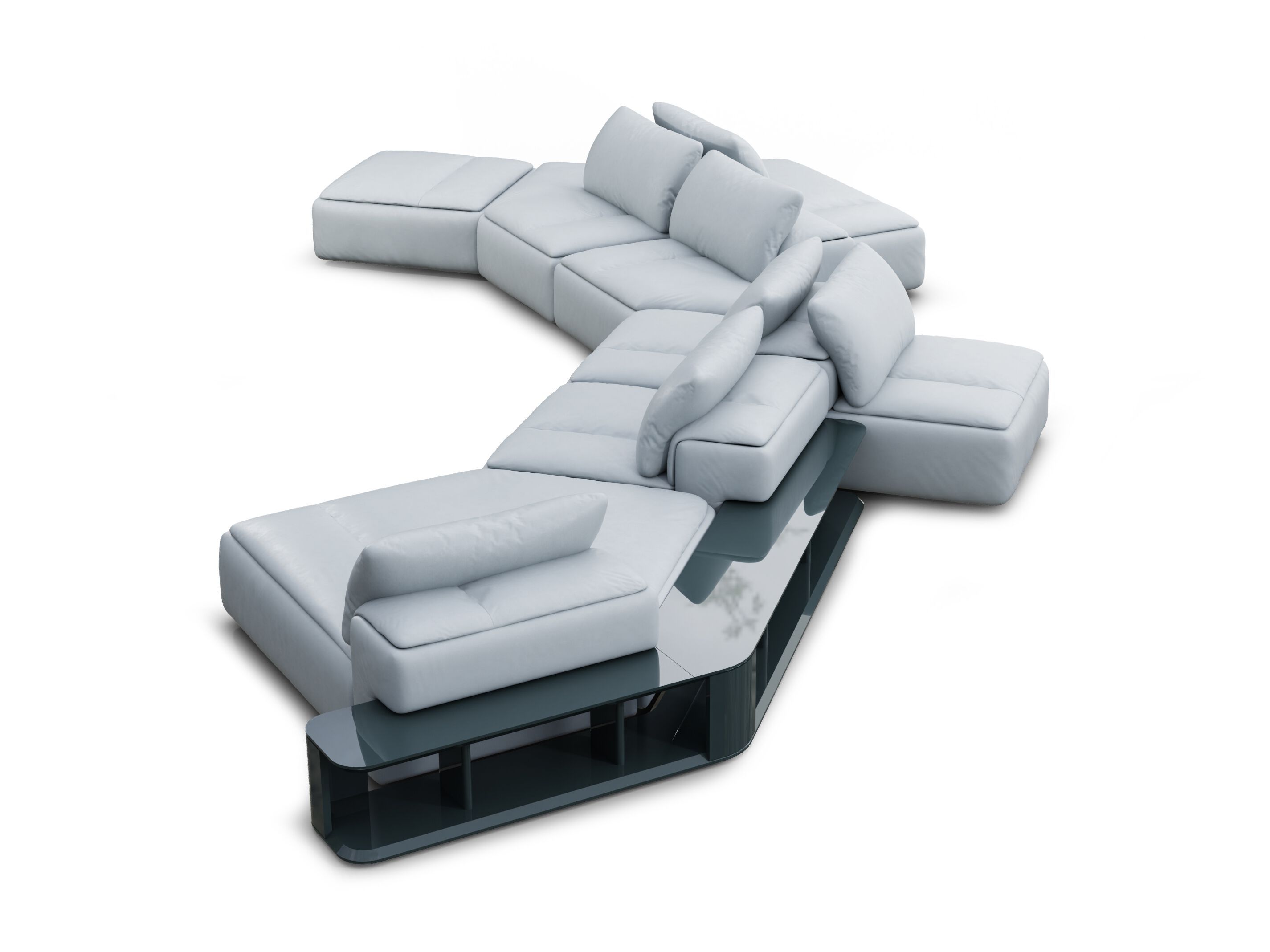 Модульный кожаный двухсторонний диван Natuzzi Italia Amama ARCH-00030607 - Вид №1