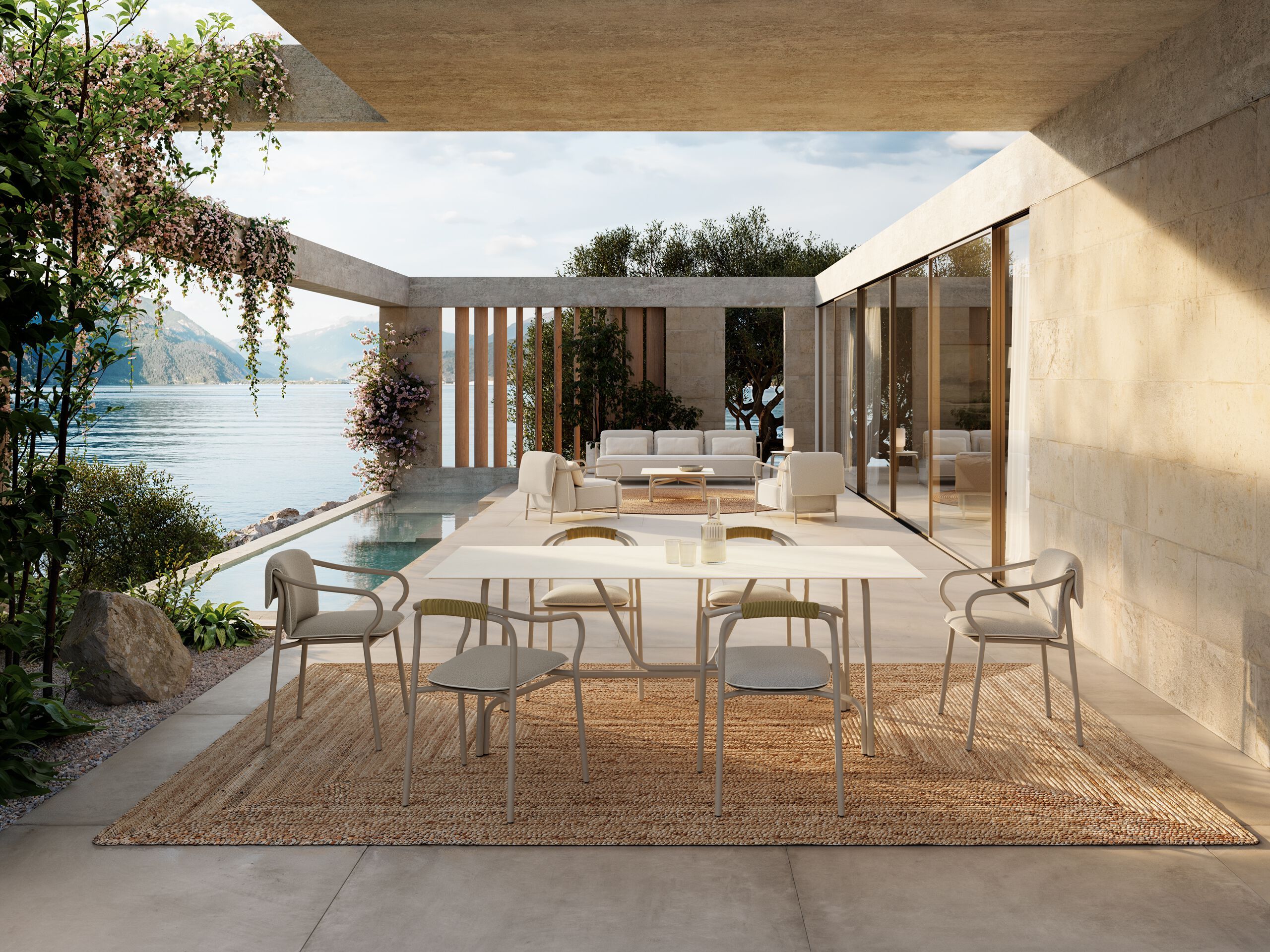 Алюминиевый квадратный садовый стол Unopiù Salò ARCH-00031348 - Вид №6