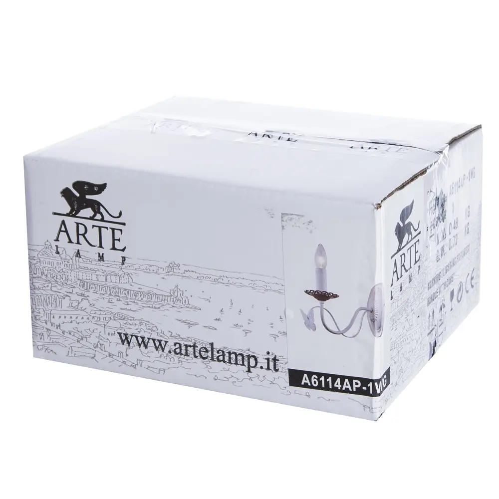 Бра Ali 1xE14x40 Вт, цвет белое золото Arte Lamp STLM-2207008 - Вид №7