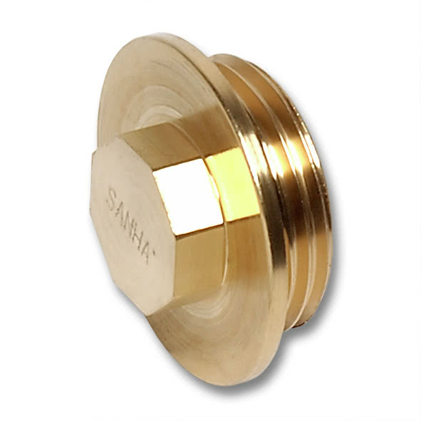 275112R SANHA 751 соед.для шлангов, латунь, заглушка 1/2 мм  - Вид №1